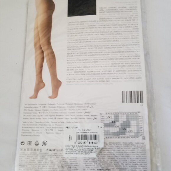 NEW CALZEDONIA Extremely Matt 20 Black Tights Italy Large - Picture 2 of 2
